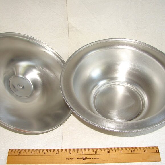 Vintage Mid Century Buenilum Aluminum 10" Covered Serving Dish, USA Made, MCM - Picture 3 of 10